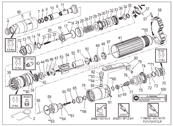 Page A Diagram and Parts List for CP2008 6151922008 Chicago Pneumatic Electric Drill